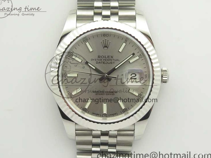 Best A3235 Dial 1:1 126334 41 SS V2 Jubilee Markers Stick Clone Silver REF on Bracelet DateJust Edition 0512
